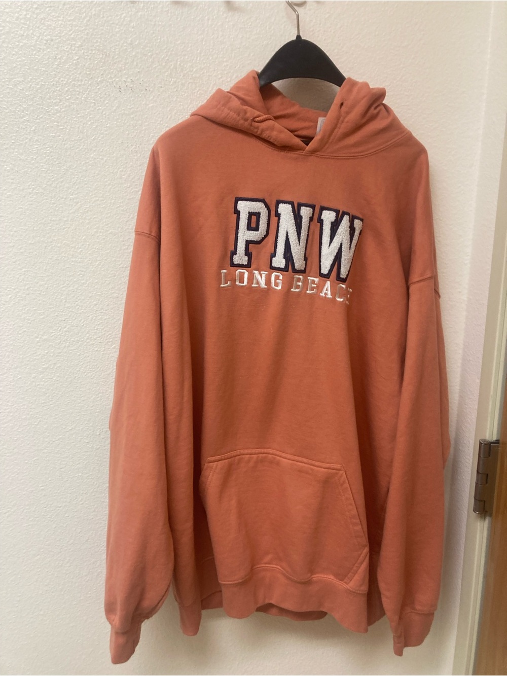 ART & SOL PNW Long Beach Salmon Orange Cotton Blend Hoody (2XL)